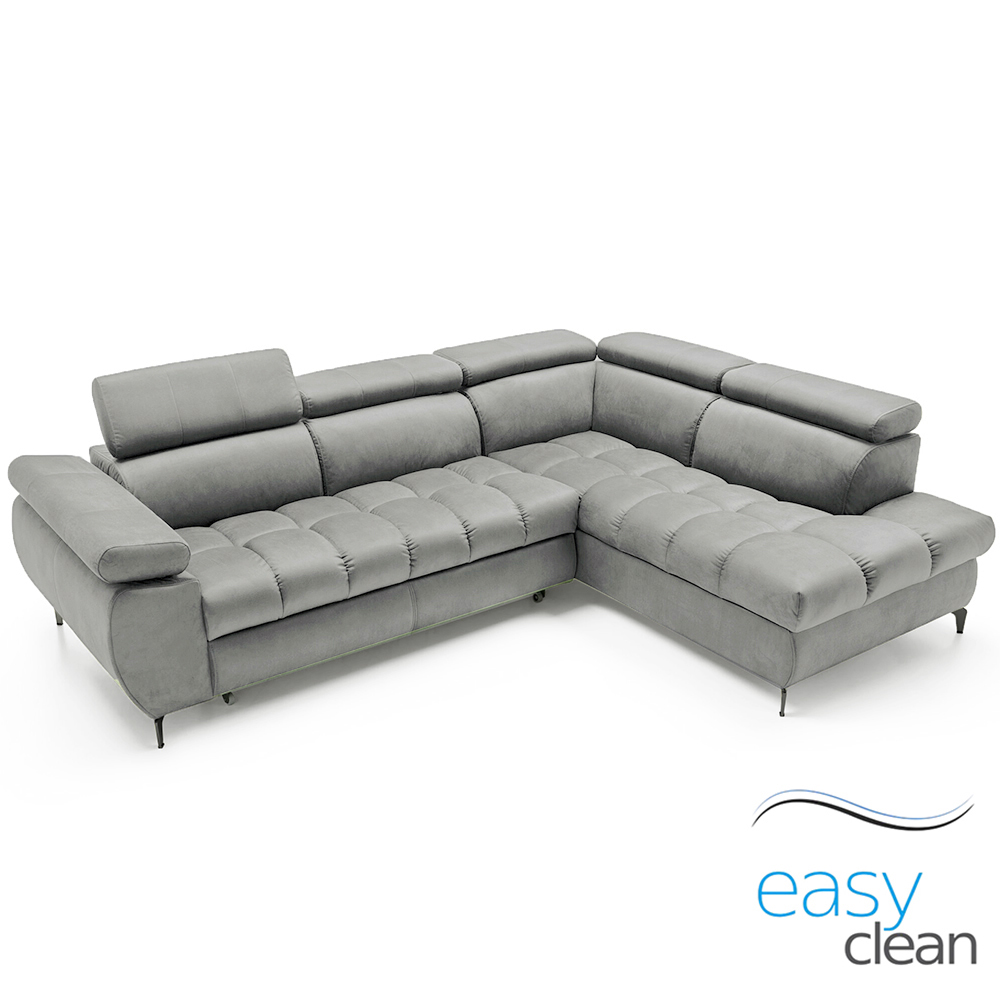 Sedací souprava LUGANO II | 272x202 | rozkládací + úložný pr. | šedá | PRAVÁ | VÝPRODEJ Z PRODEJNY