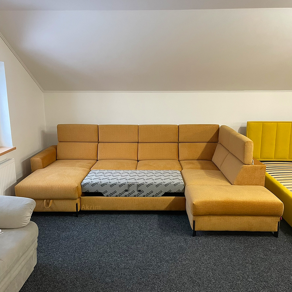 Sedací souprava ULISES U | 179x331x225 | rozkládací | žlutá | VÝPRODEJ Z PRODEJNY