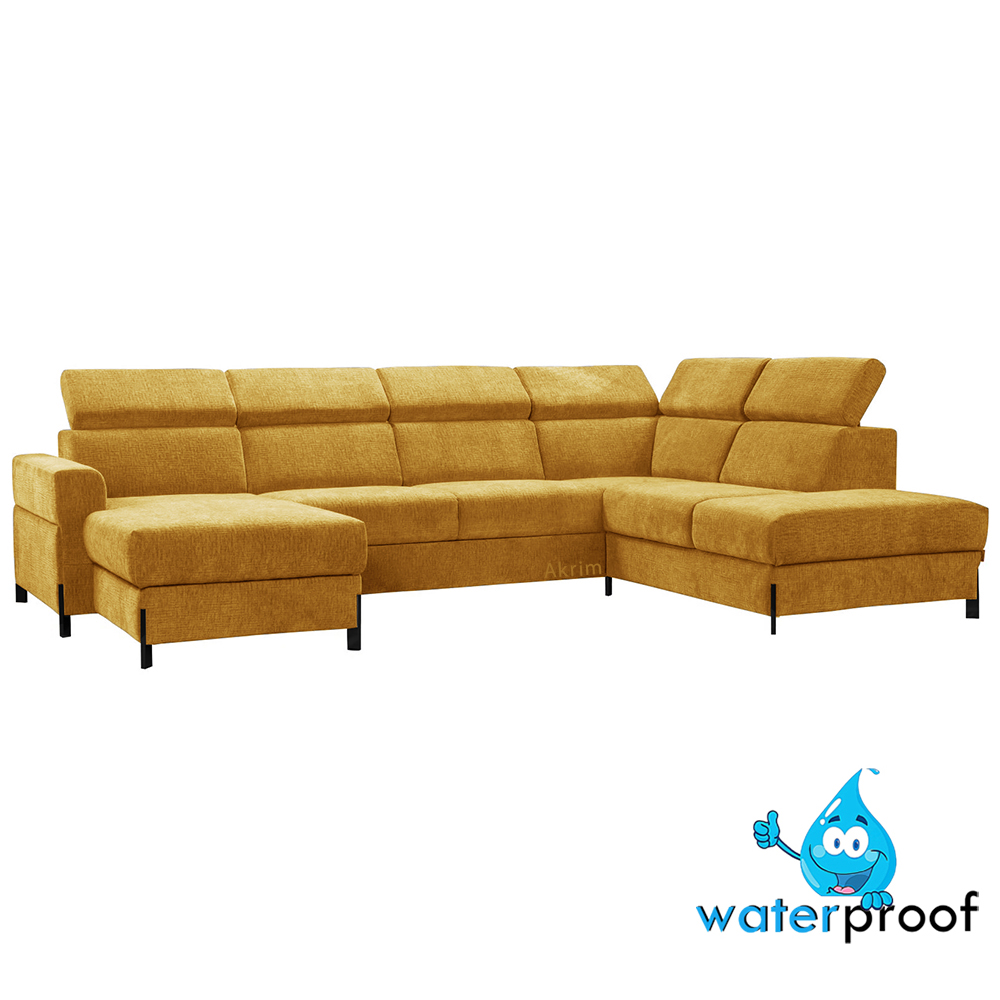 Sedací souprava ULISES U | 179x331x225 | rozkládací | žlutá | VÝPRODEJ Z PRODEJNY