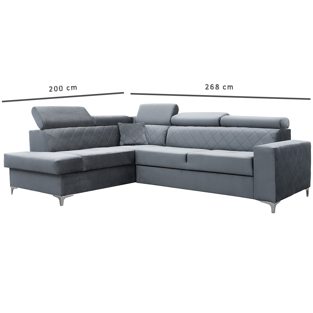 Sedací souprava GLOSS | 200x268 cm | rozkládací + úložný prostor | VÝBĚR TKANIN