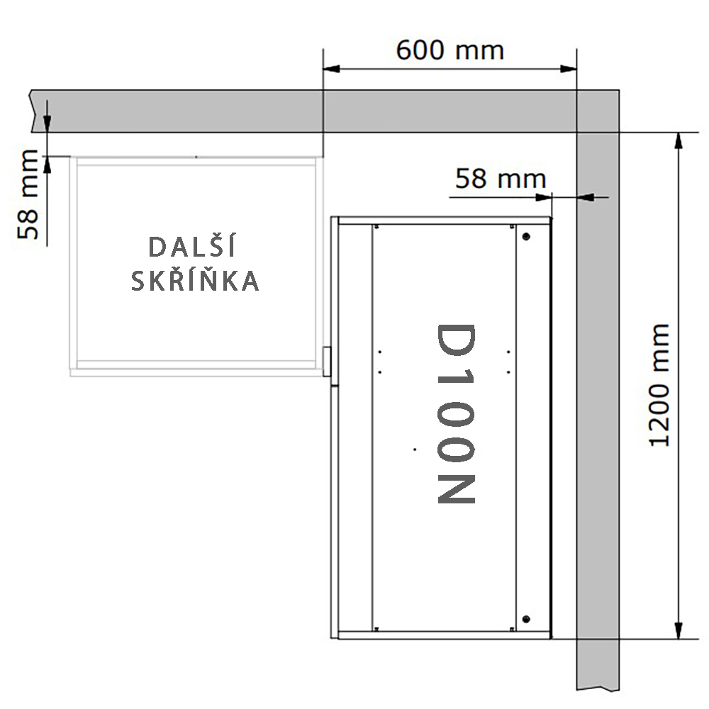 SORENTO pb | dolní skříňka D100N rohová | 120x60cm | UNI provedení | puccini/bílá