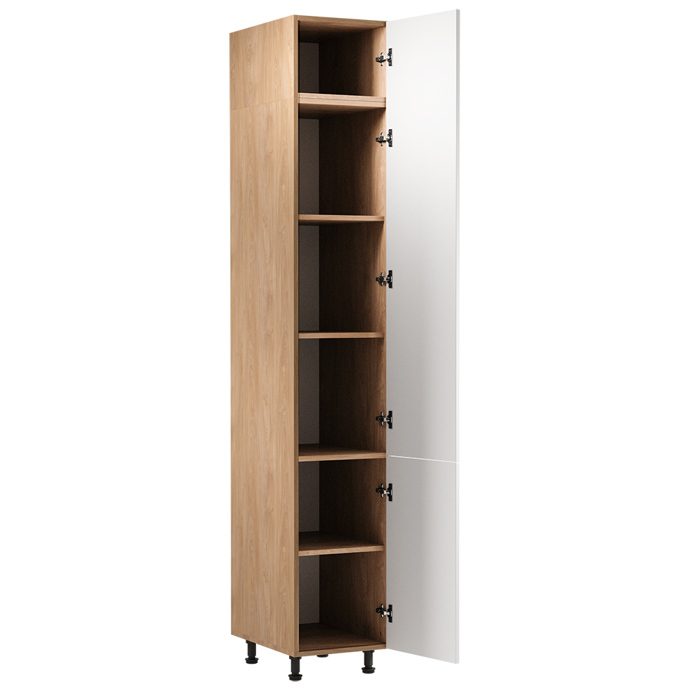 SORENTO pb | vysoká skříňka D40SPWN potravinová s policemi | 40 cm | UNI provedení | puccini/bílá