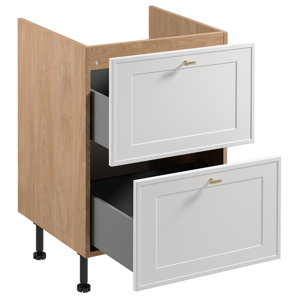 SORENTO pb | dolní skříňka D60IN se zásuvkami na indukční desku | 60 cm | puccini/bílá