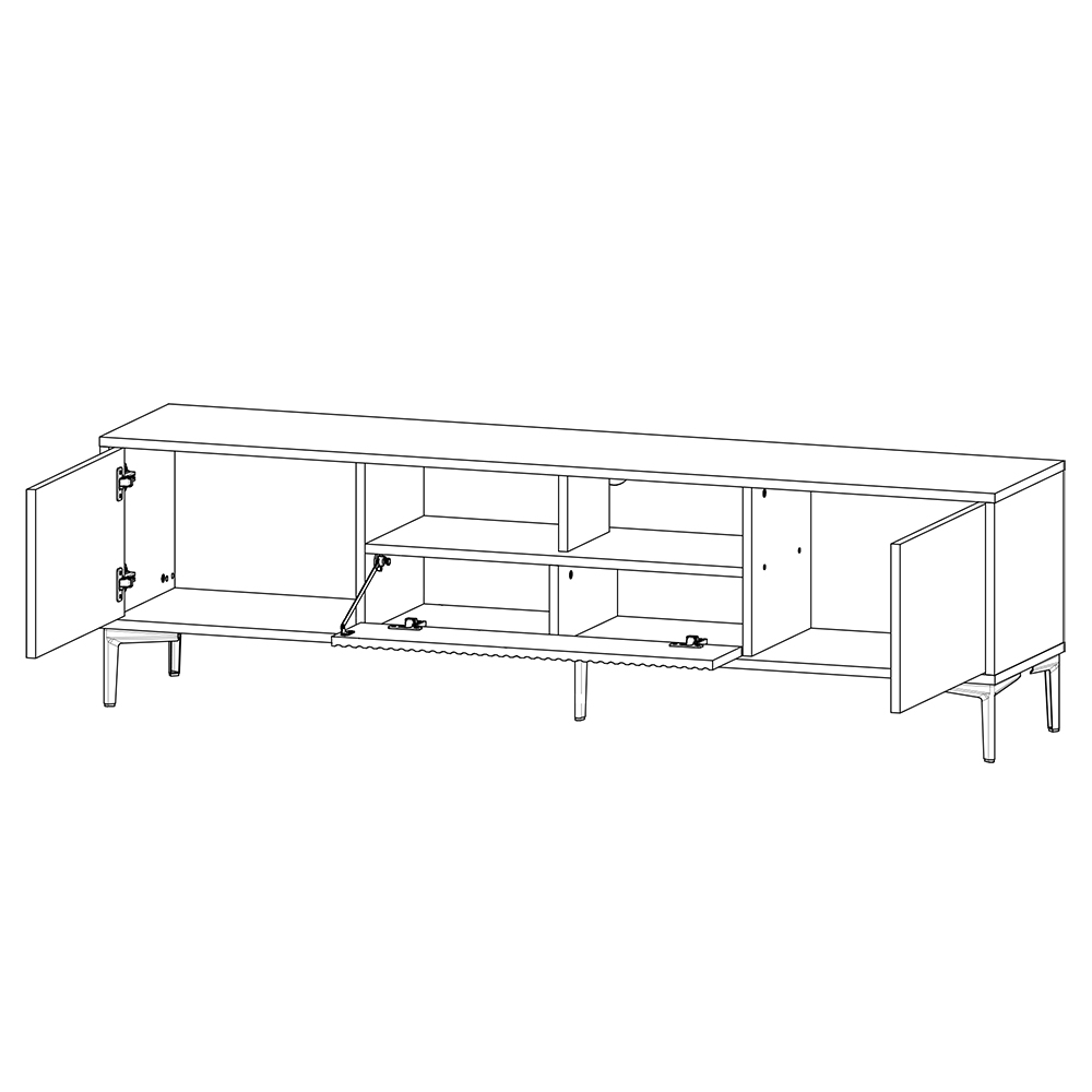 UNO | TV stolek RTV | 179,5 cm | béžová | lamino o síle 18 mm