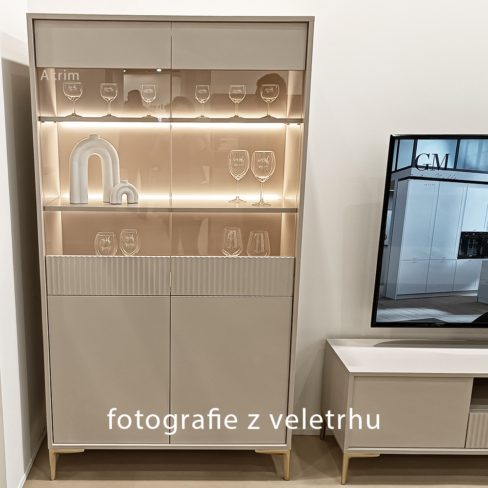 UNO | komoda W4D2S | 102,7 cm | béžová | lamino o síle 18 mm