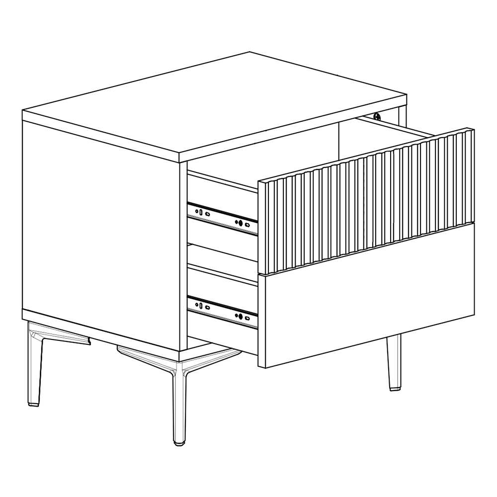 UNO | noční stolek SN | 53,4 cm | béžová | lamino o síle 18 mm