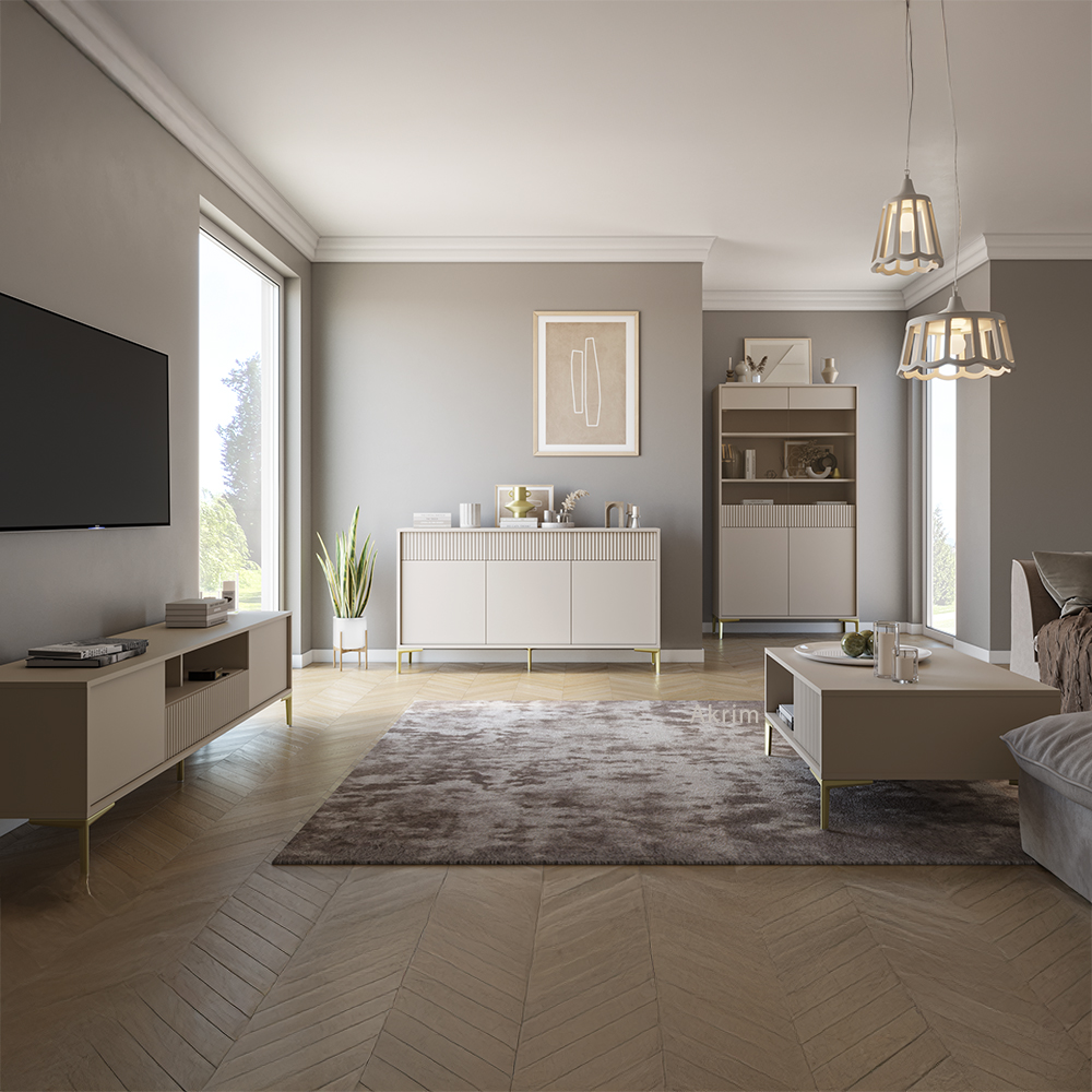 UNO | konferenční stolek ST | 89,6x70 cm | béžová | lamino o síle 18 mm