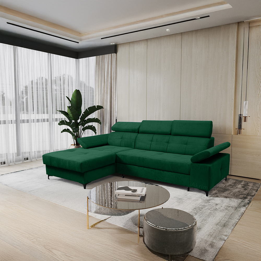 Sedací souprava NAPOLI | 174x260 | rozkládací + úložný prostor | LEVÁ | VÝBĚR TKANIN