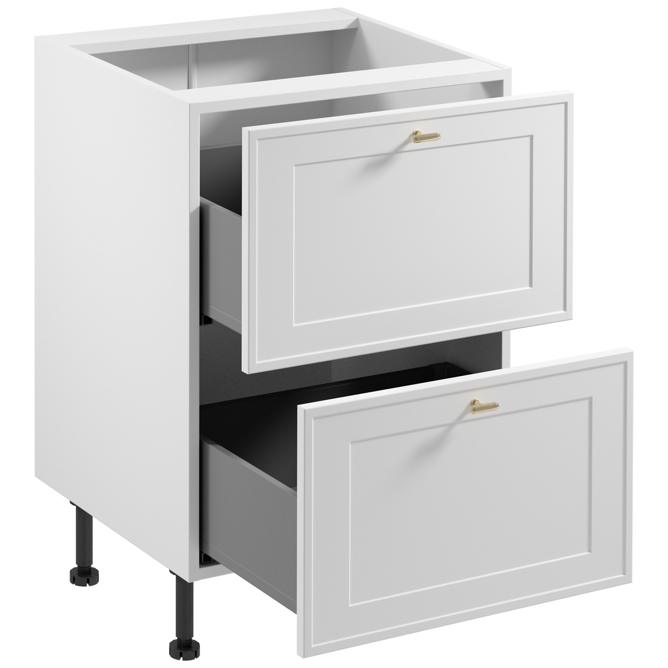 SORENTO bb | dolní skříňka D60S2 se zásuvkami | 60 cm | bílá