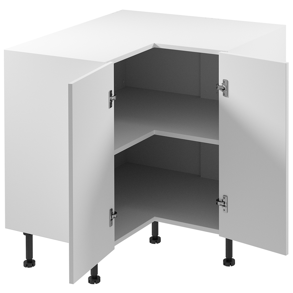 SORENTO bb | dolní skříňka D90N rohová | 90x90 cm | UNI provedení | bílá