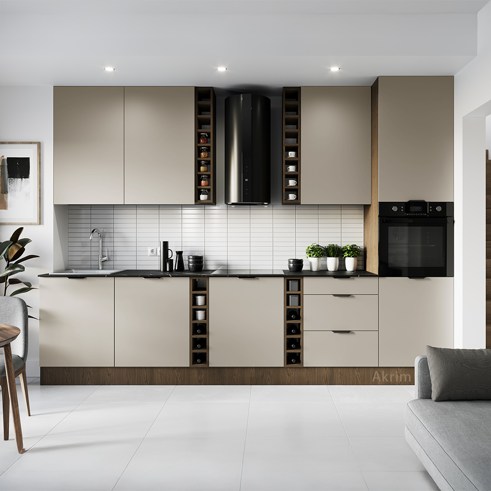 SORENTO bz | dolní skříňka D60ZS dřezová výsuvná + koše na odpad | 60 cm | baltic/béžová