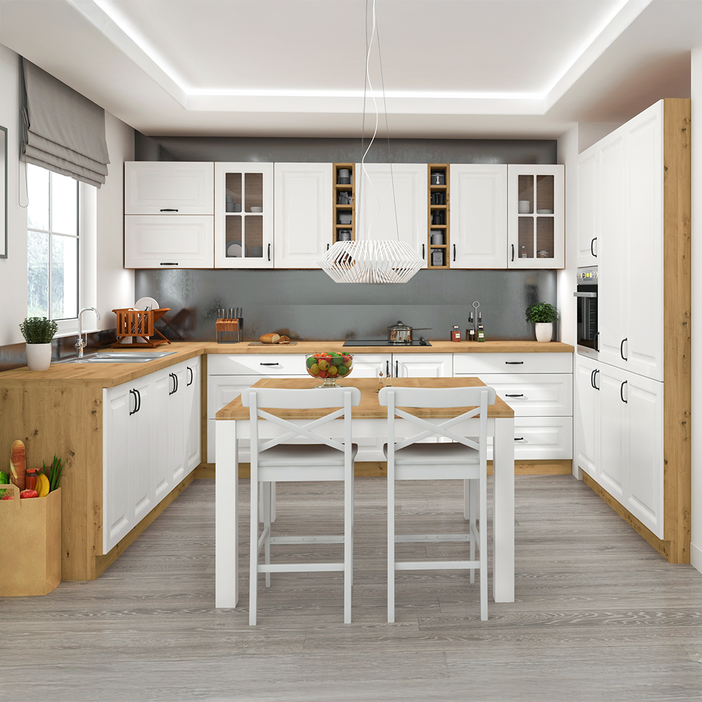 STILO ab | dolní skříňka 15D CARGO s výsuvným regálem | 15 cm | artisan/bílá