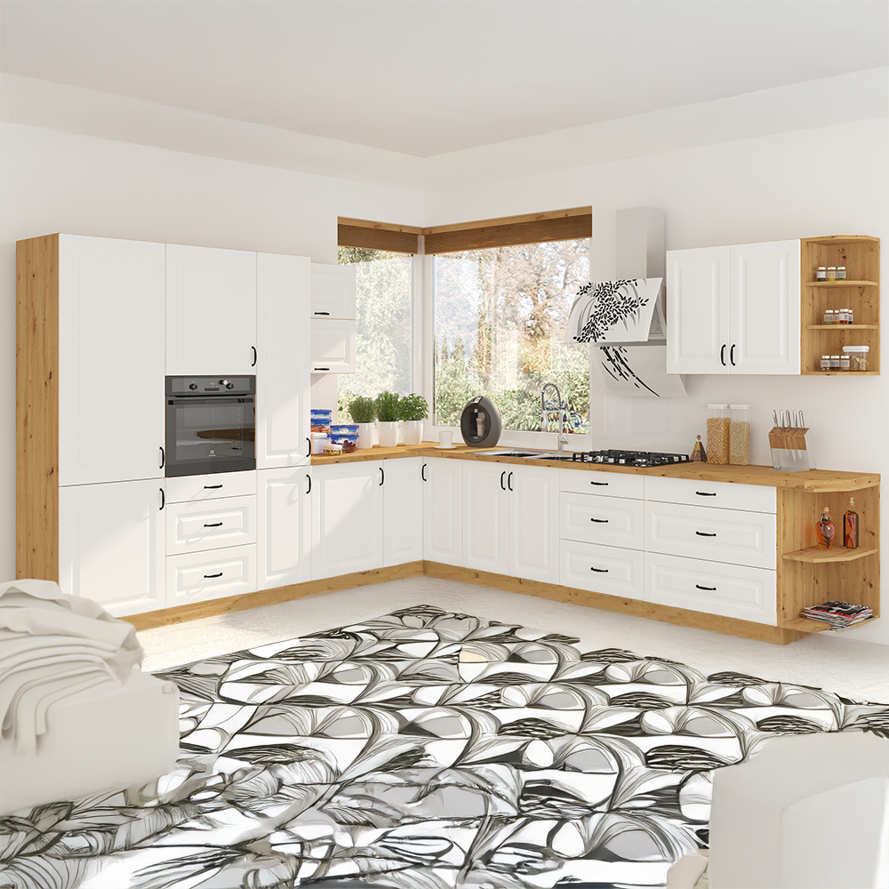 STILO ab | dolní skříňka 15D CARGO s výsuvným regálem | 15 cm | artisan/bílá