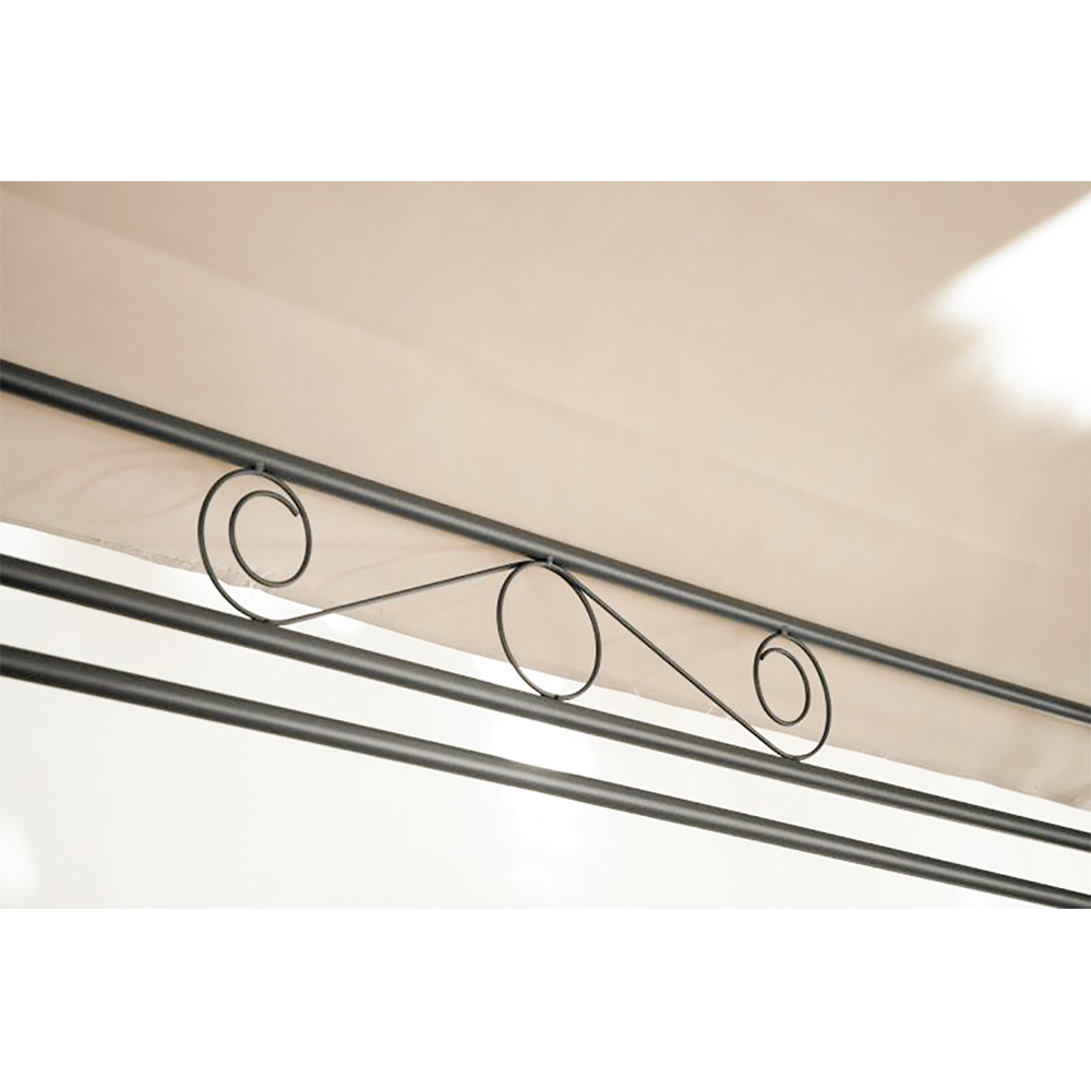 Zahradní altán přístřešek MORY | 3x4 m | obdélníkový | SE ZÁVĚSY | béžová