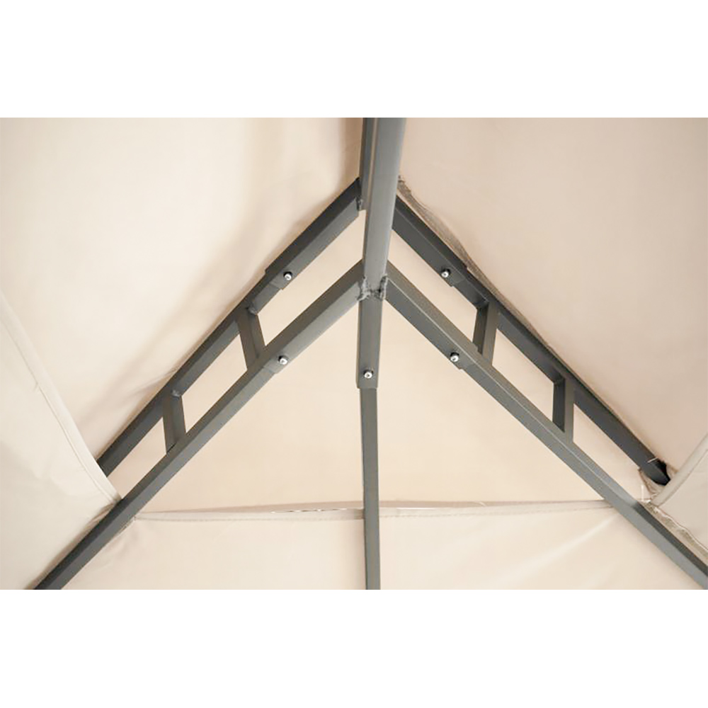 Zahradní altán přístřešek MORY | 3x4 m | obdélníkový | SE ZÁVĚSY | béžová