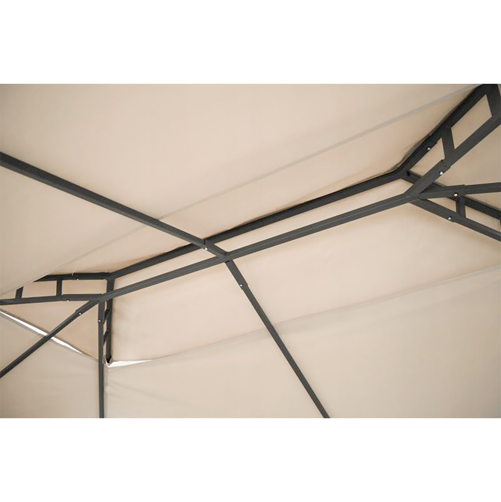 Zahradní altán přístřešek MORY | 3x4 m | obdélníkový | SE ZÁVĚSY | béžová