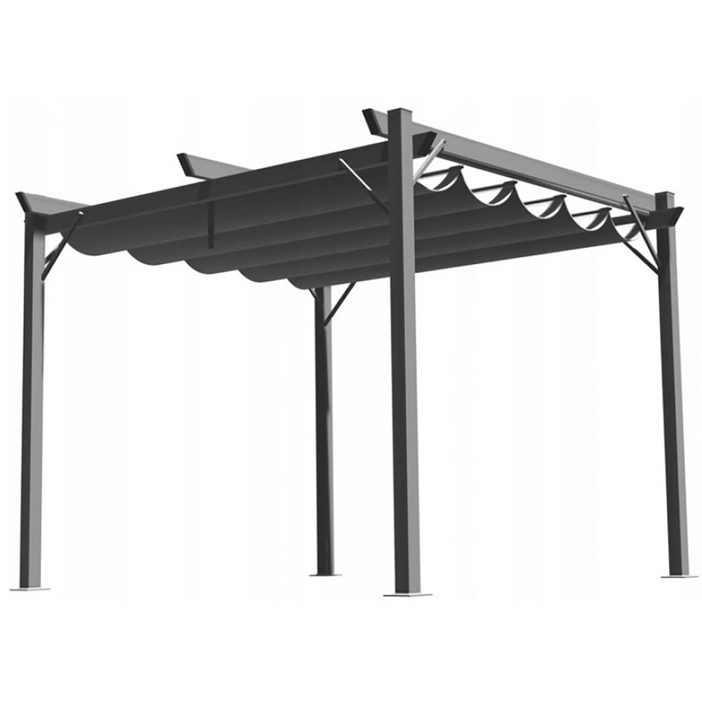 Zahradní pergola přístřešek SUNNY II | 3x3 m | čtvercová | šedá