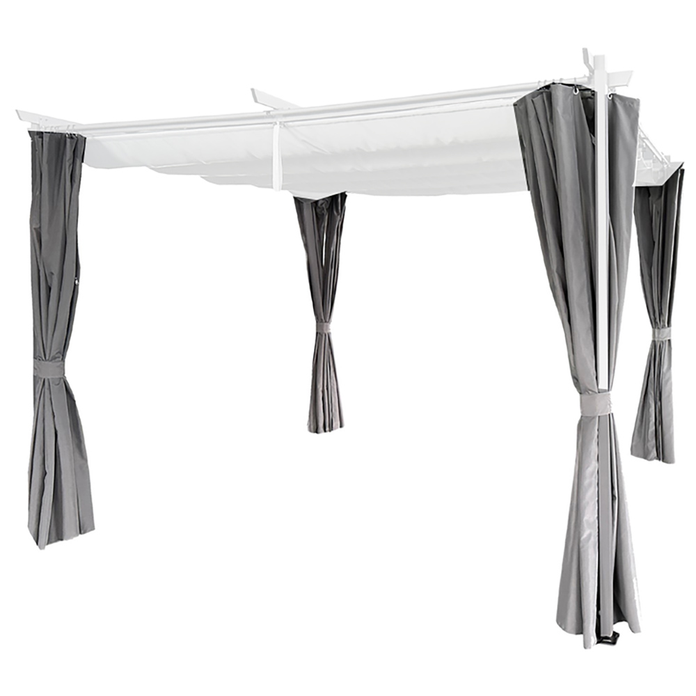 Boční závěsy do pergoly SUNNY II | 4ks v balení | šedá