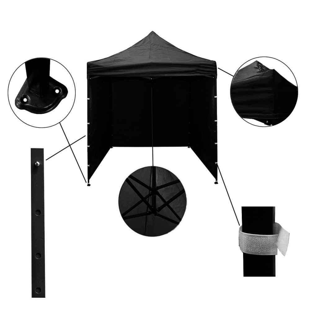 Zahradní altán přístřešek RORY | 3x3 m | čtvercový | ROZTAHOVACÍ SYSTÉM | šedá antracit