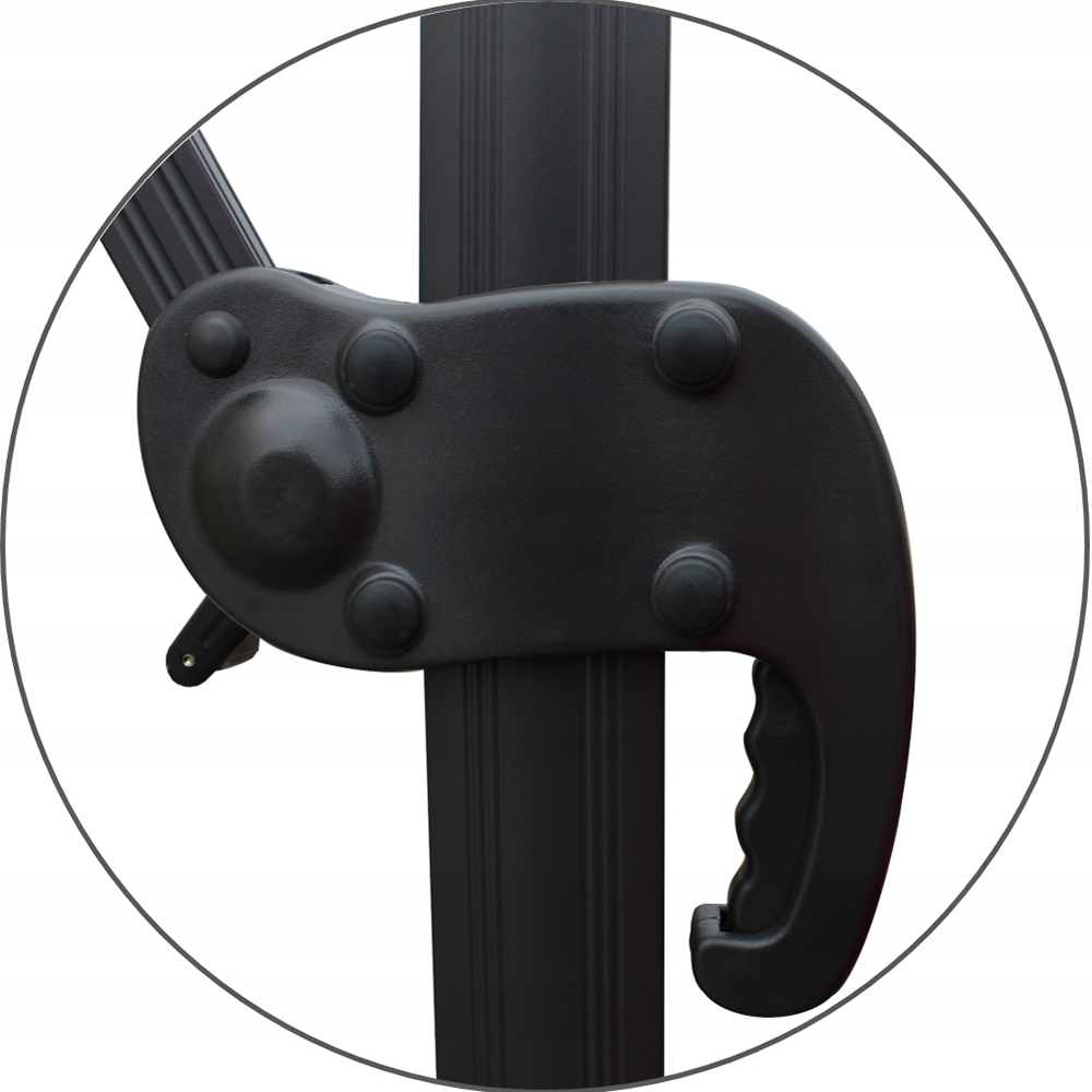 Zahradní deštník slunečník PASOL | 3x4 m | obdélníkový | šedá | GAO5415