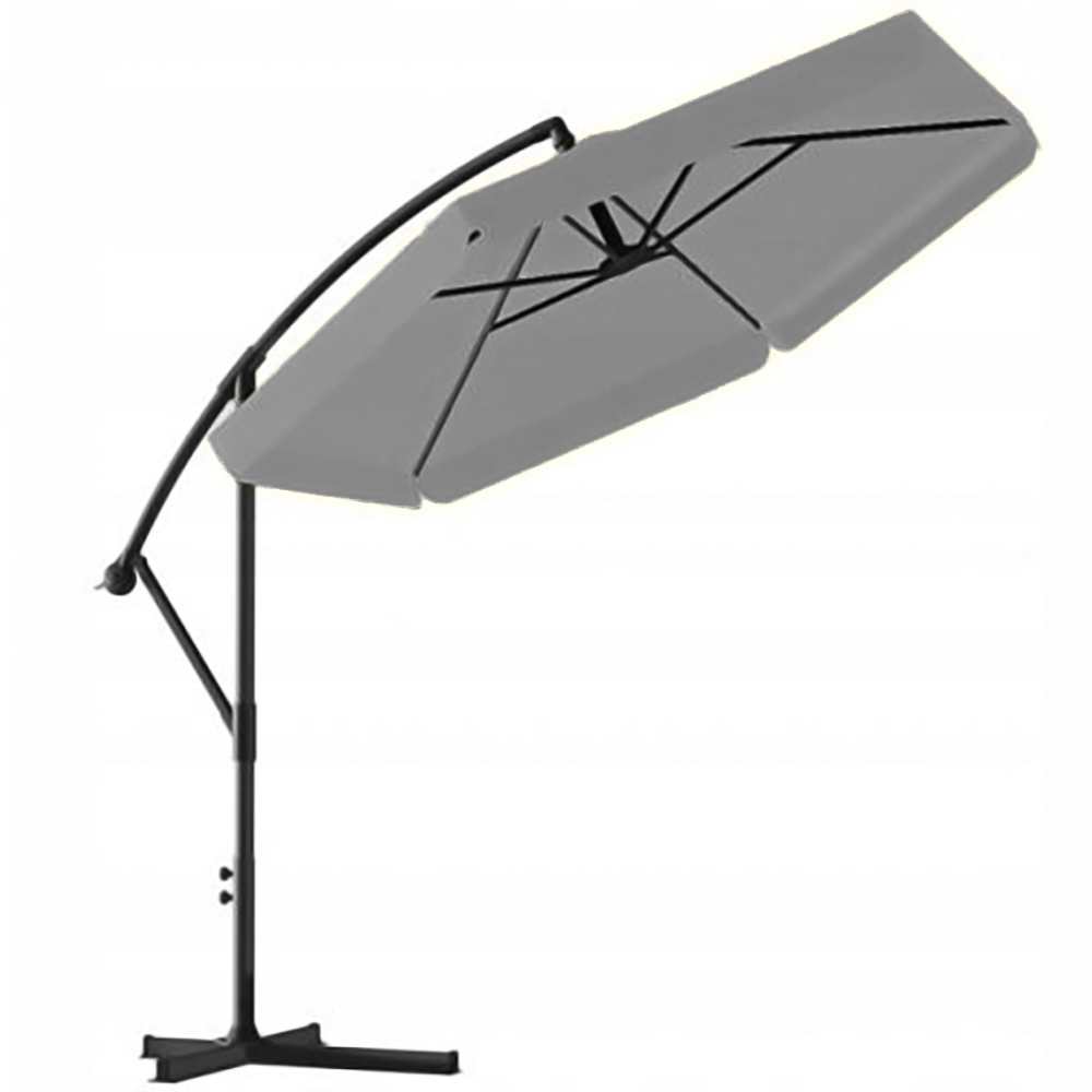 Zahradní deštník slunečník PASOL | průměr Ø 3 m | kulatý | šedá | GAO5316