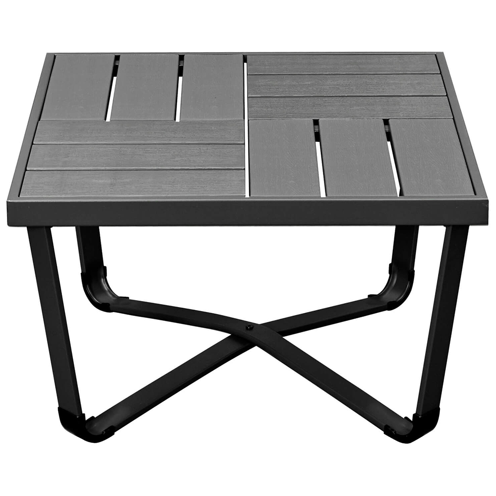 Zahradní sestava k sezení WENECJA | stolek + pohovka + 2x křeslo | černá/šedá