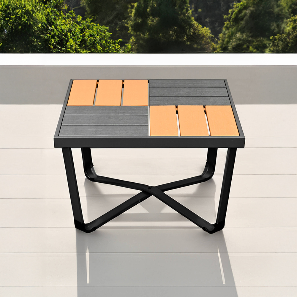 Zahradní sestava k sezení FLORENCJA | stolek + pohovka + 2x křeslo | černá/šedá/hnědá