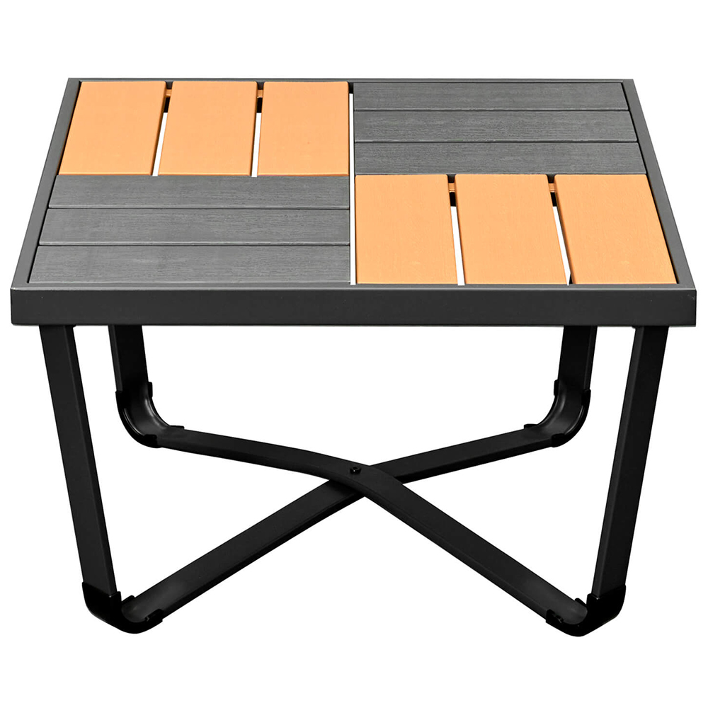 Zahradní sestava k sezení FLORENCJA | stolek + pohovka + 2x křeslo | černá/šedá/hnědá