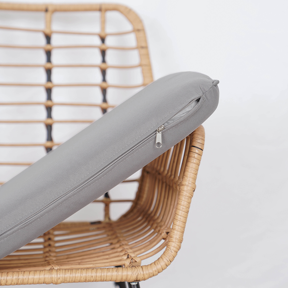 Zahradní sestava k sezení VERMONT | stolek + pohovka + 2x křeslo | šedá/hnědá