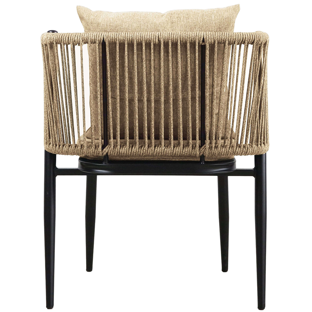 Zahradní sestava k sezení ORFU | stůl + 2x židle křeslo | béžová | úplné zasunutí židlí pod stůl