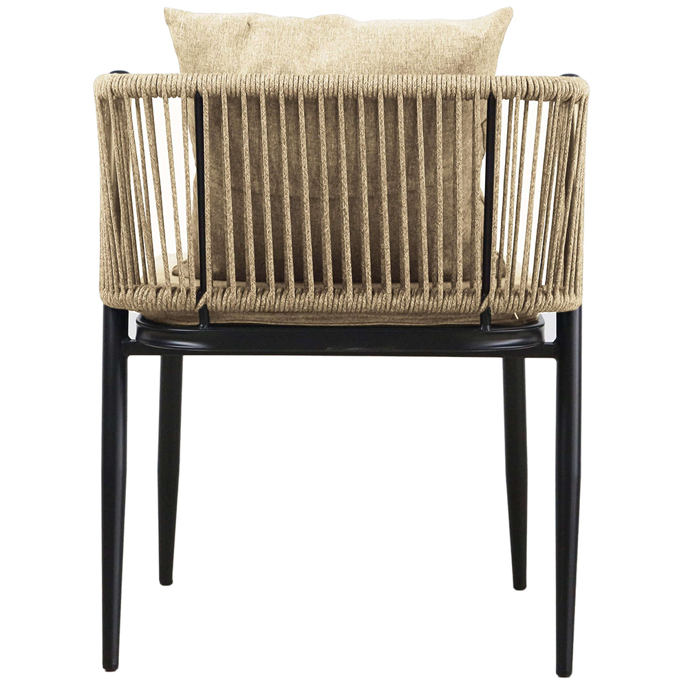 Zahradní sestava k sezení ORFU | stůl + 2x židle křeslo | béžová | úplné zasunutí židlí pod stůl