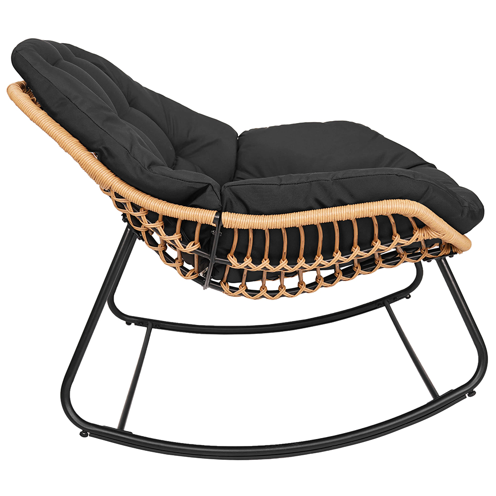 Zahradní houpací křeslo TRAVIS + černé polstrování v ceně