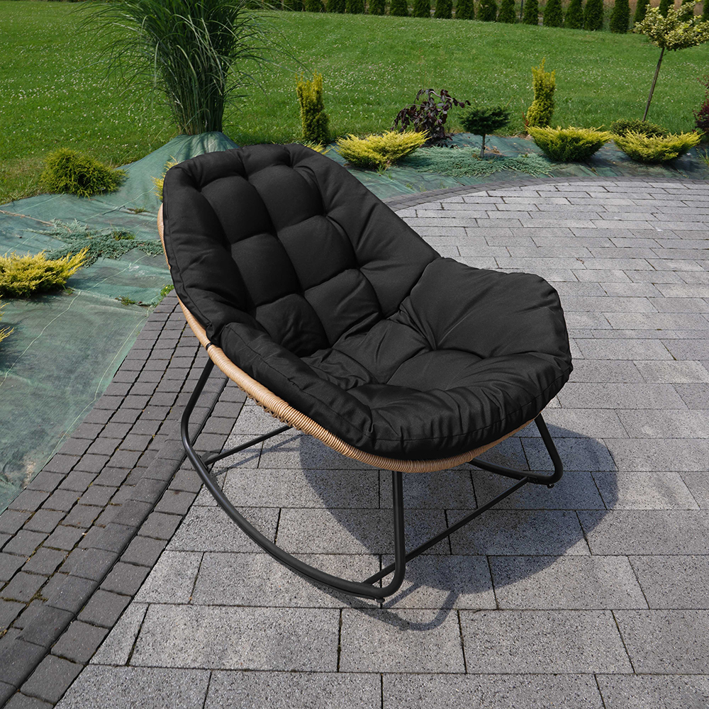 Zahradní houpací křeslo TRAVIS + černé polstrování v ceně