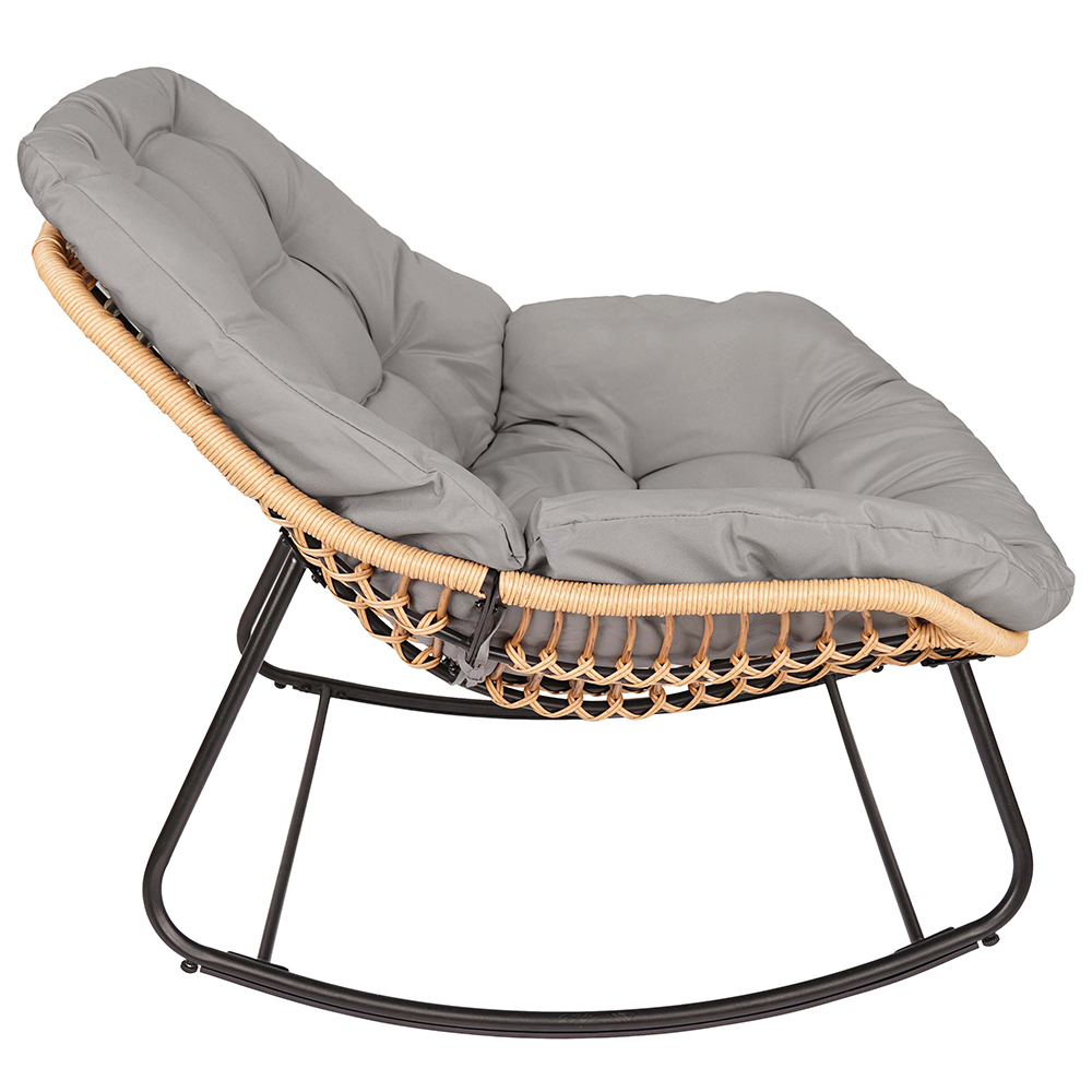 Zahradní houpací křeslo TRAVIS + šedé polstrování v ceně