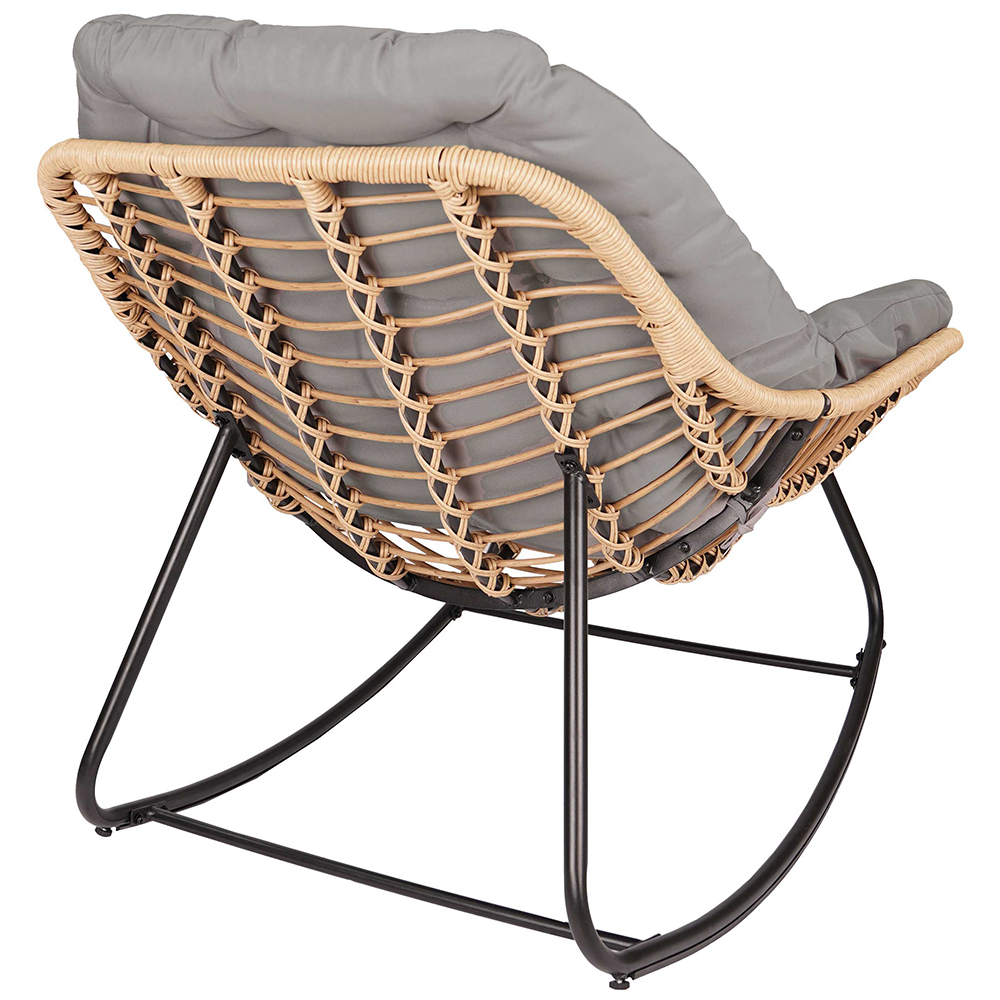 Zahradní houpací křeslo TRAVIS + šedé polstrování v ceně