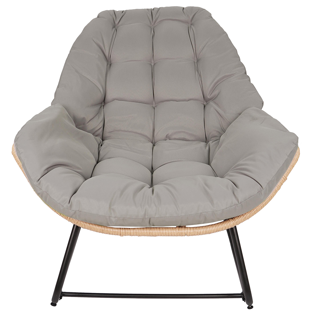 Zahradní houpací křeslo TRAVIS + šedé polstrování v ceně