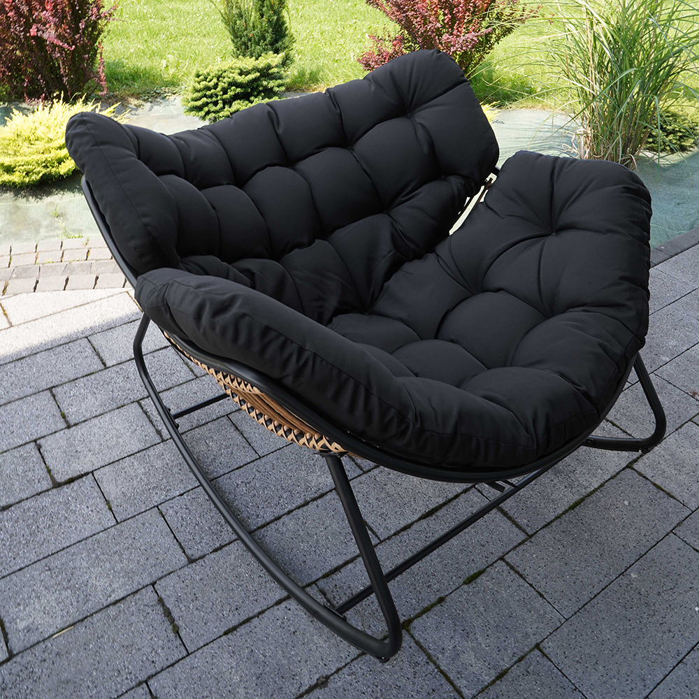 Zahradní houpací křeslo EDI + černé polstrování v ceně