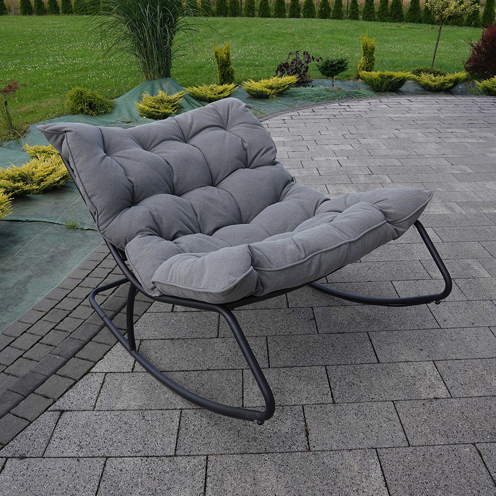Zahradní houpací křeslo MEKSYK + šedé polstrování v ceně