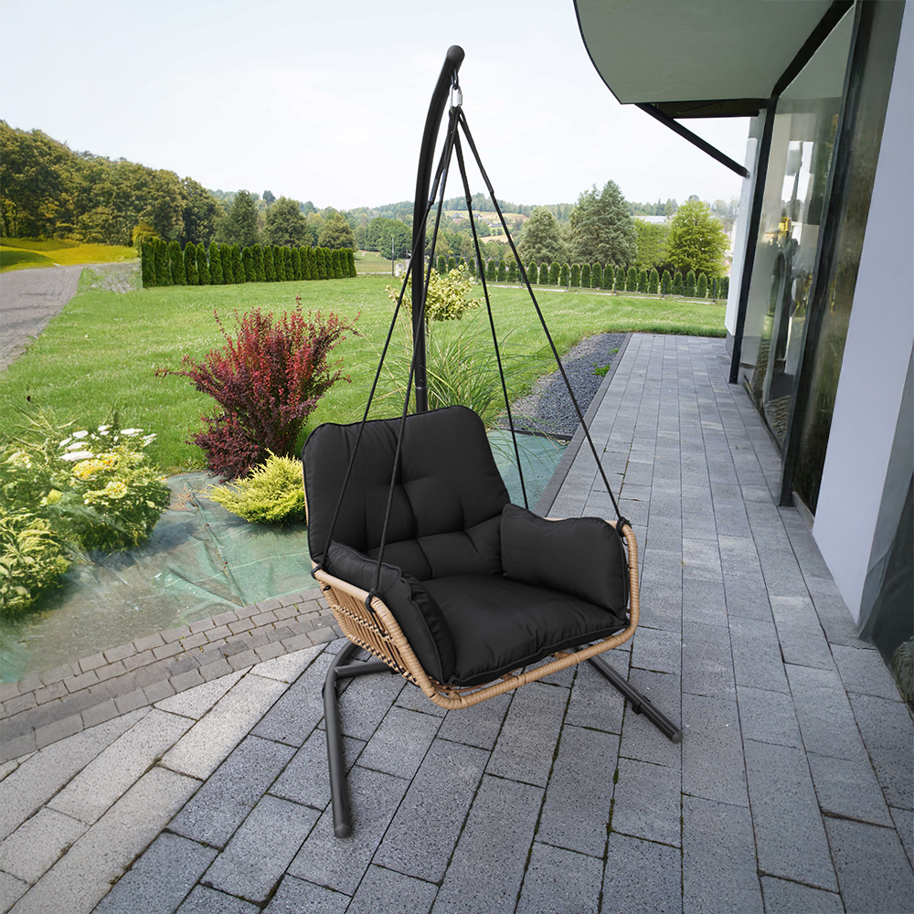 Závěsné zahradní křeslo ERICA + černé polstrování v ceně