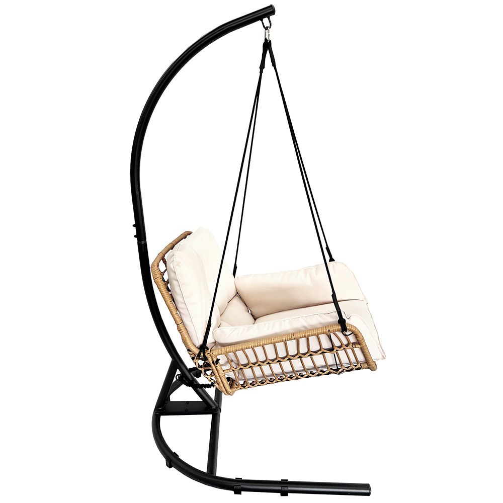 Závěsné zahradní křeslo ERICA + béžové polstrování v ceně