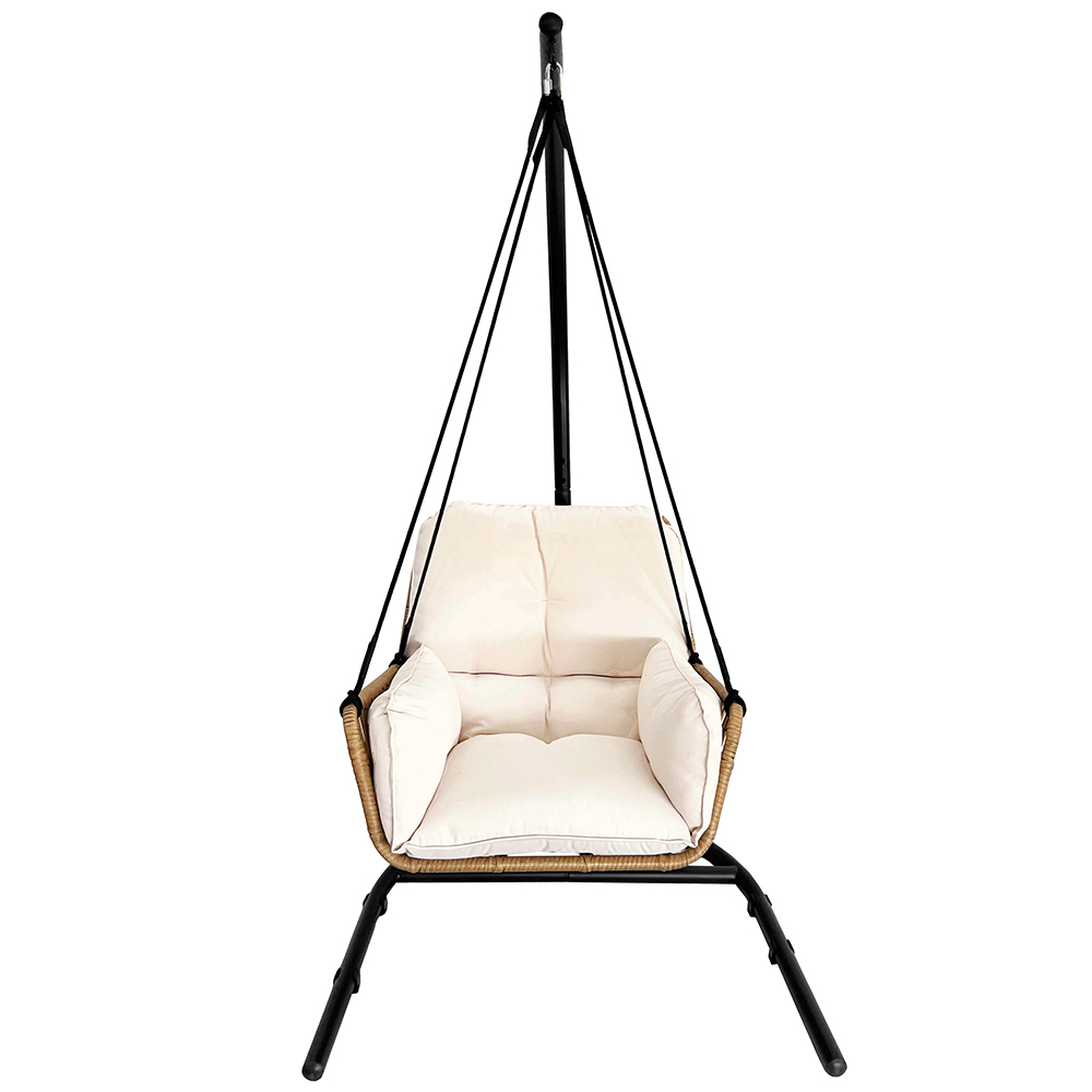 Závěsné zahradní křeslo ERICA + béžové polstrování v ceně