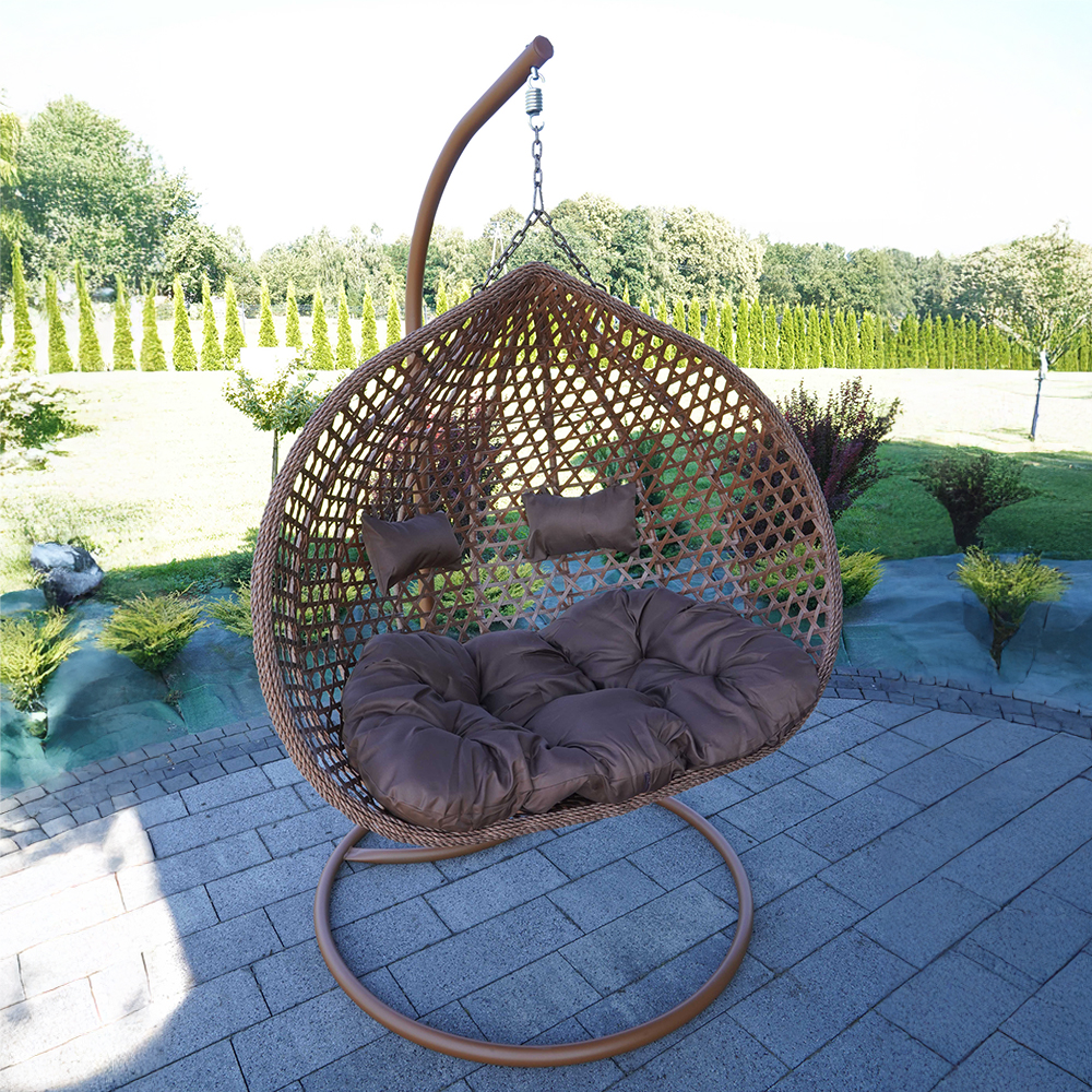 Závěsné zahradní křeslo ARUBA + hnědé polstrování v ceně