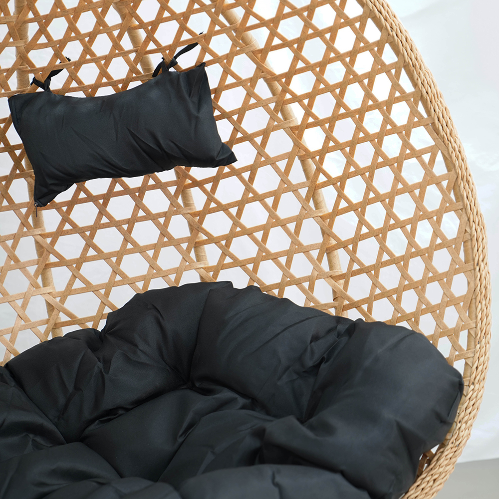 Závěsné zahradní křeslo ARUBA natural + černé polstrování v ceně