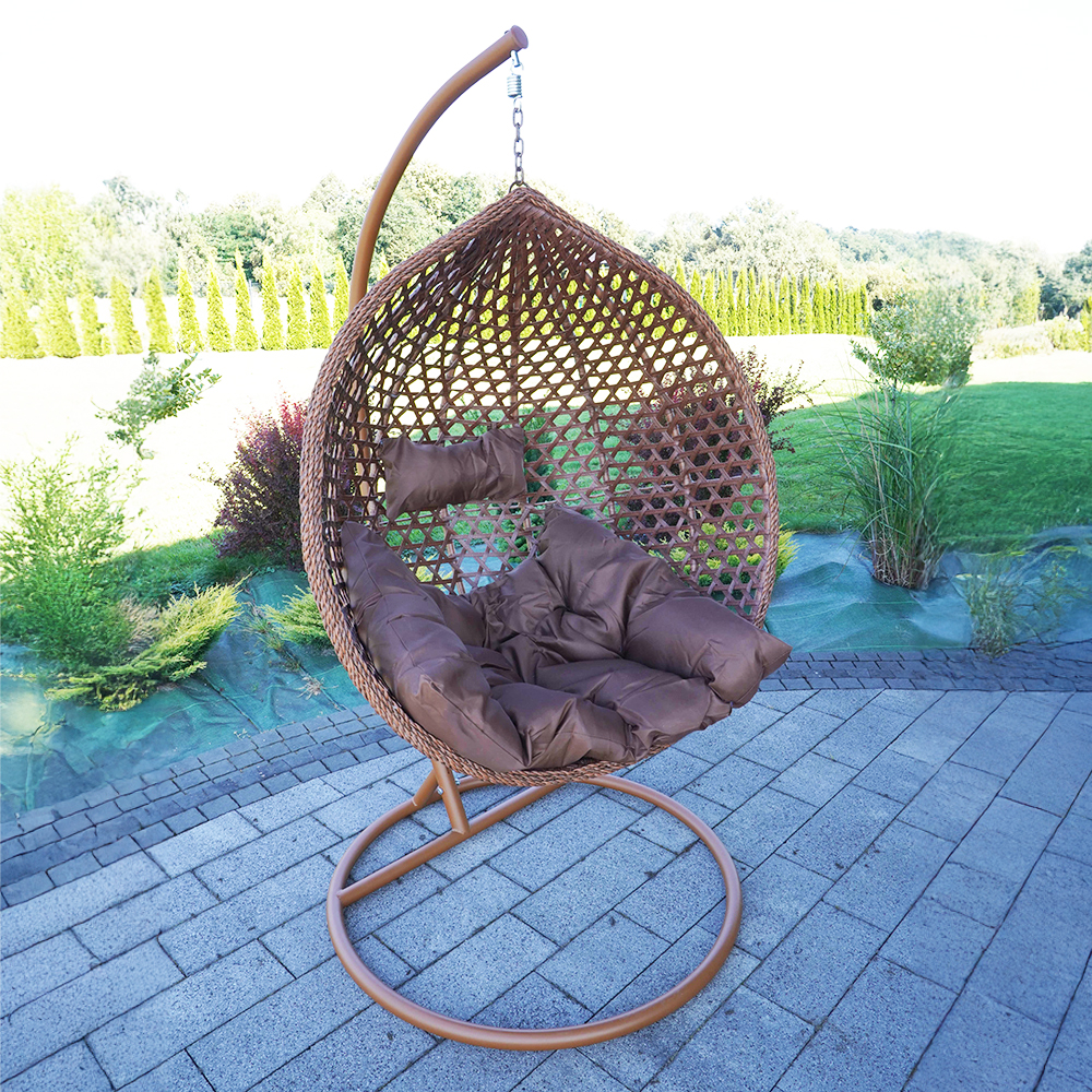 Závěsné zahradní křeslo TROPIKAL + hnědé polstrování v ceně