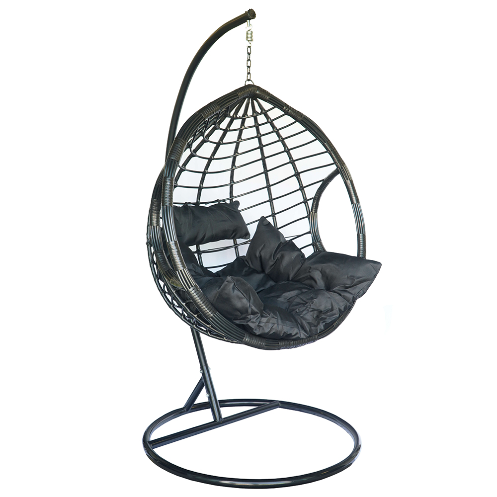 Závěsné zahradní křeslo DOMINIKANA + černé polstrování v ceně