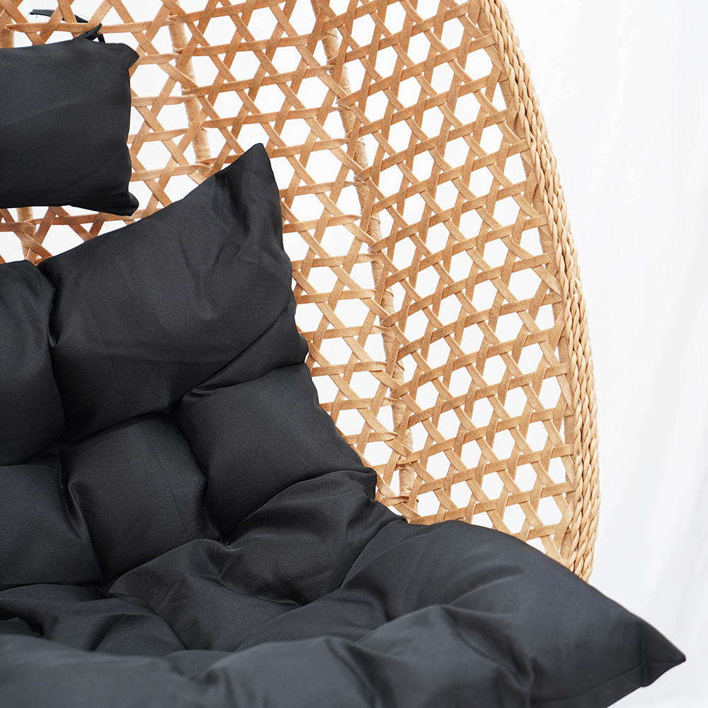 Závěsné zahradní křeslo LIMONE natural + černé polstrování v ceně