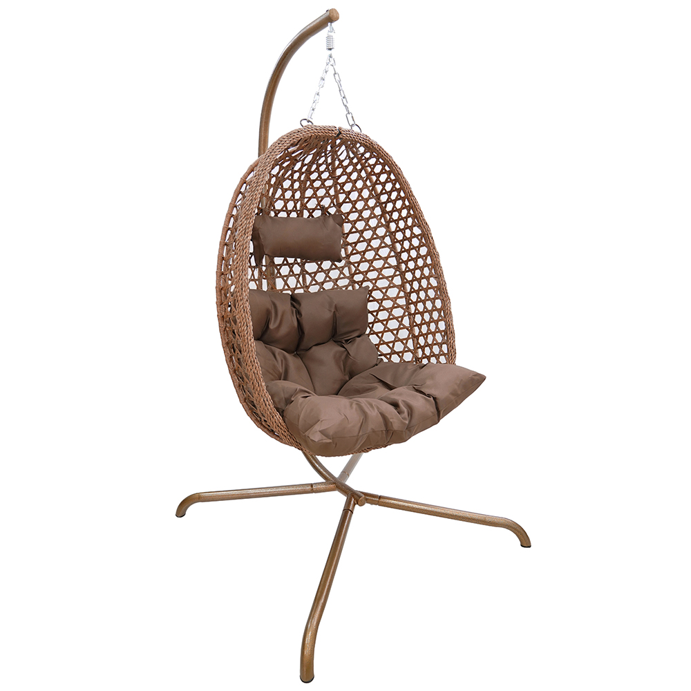 Závěsné zahradní křeslo LIMONE + hnědé polstrování v ceně