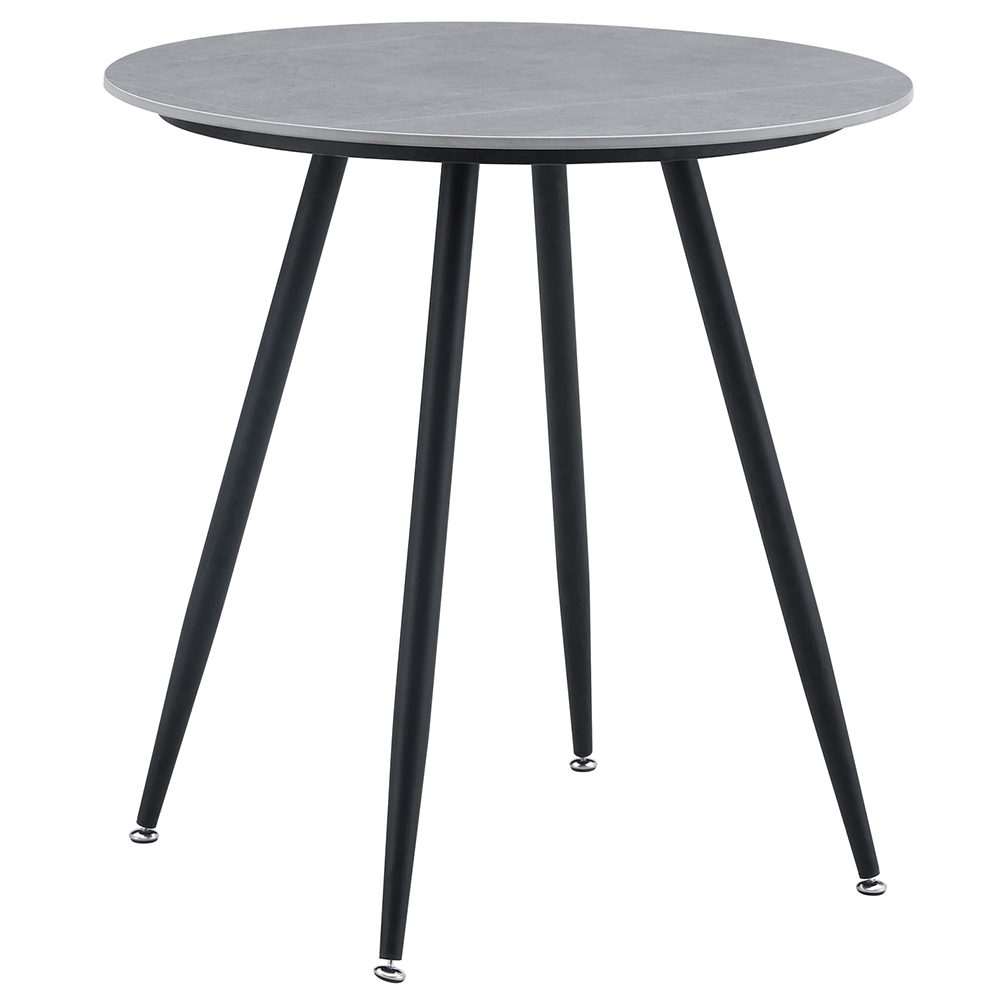 Zahradní kulatý stůl MELODY ⌀ 70 x 71 cm | šedá/černá