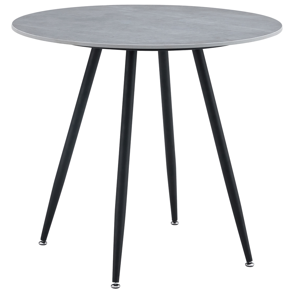 Zahradní kulatý stůl MELODY ⌀ 80 x 71 cm | šedá/černá