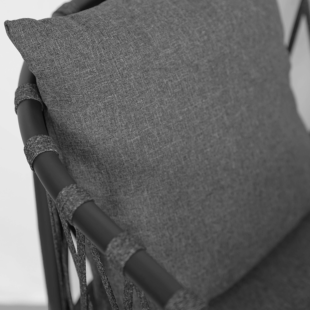 Zahradní židle MADERA + šedé polstrování v ceně